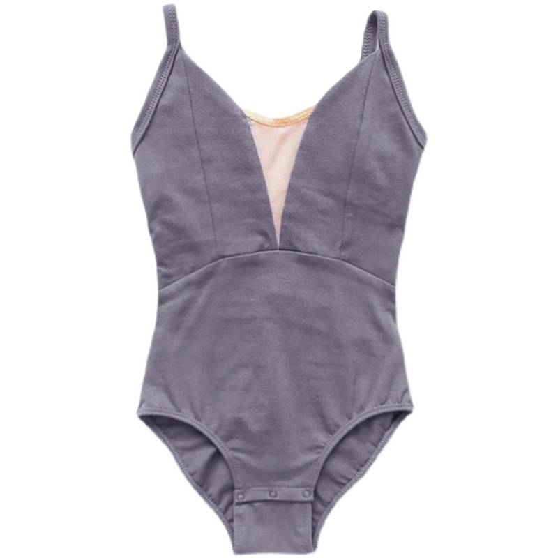 Children's ballet practice service split girls dance clothes suspender dance skirt gray conjoined jet ballet skirt