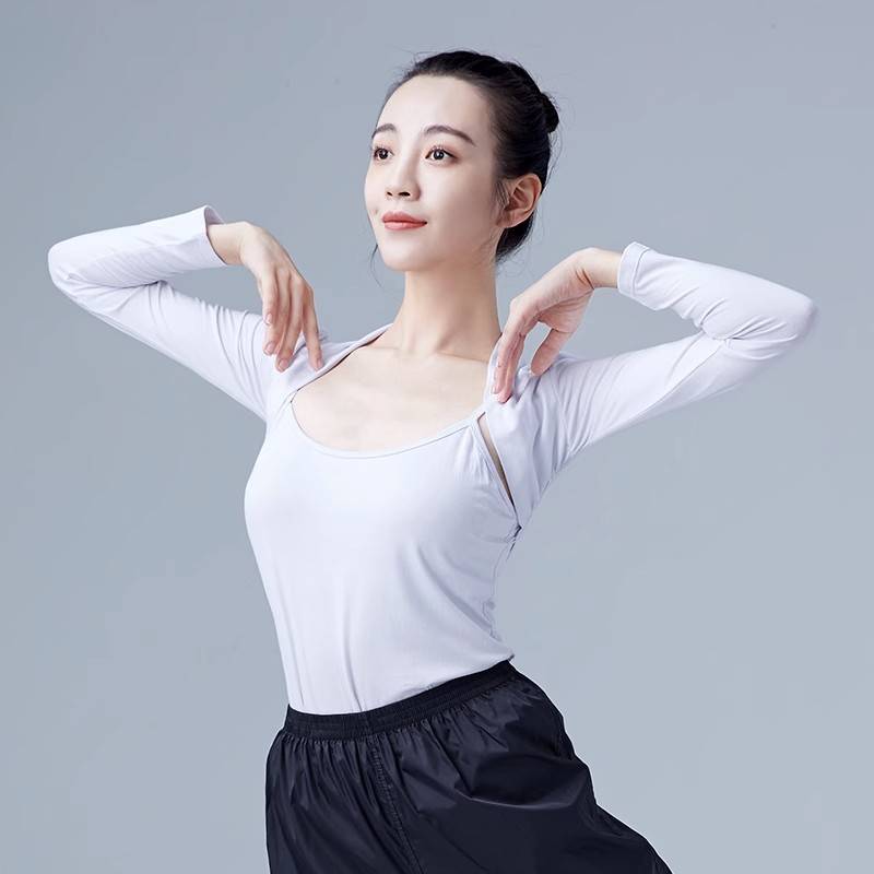 Dance shawl adult jacket female spring and autumn long -sleeved Modalka shoulder ballet black practice uniform special top