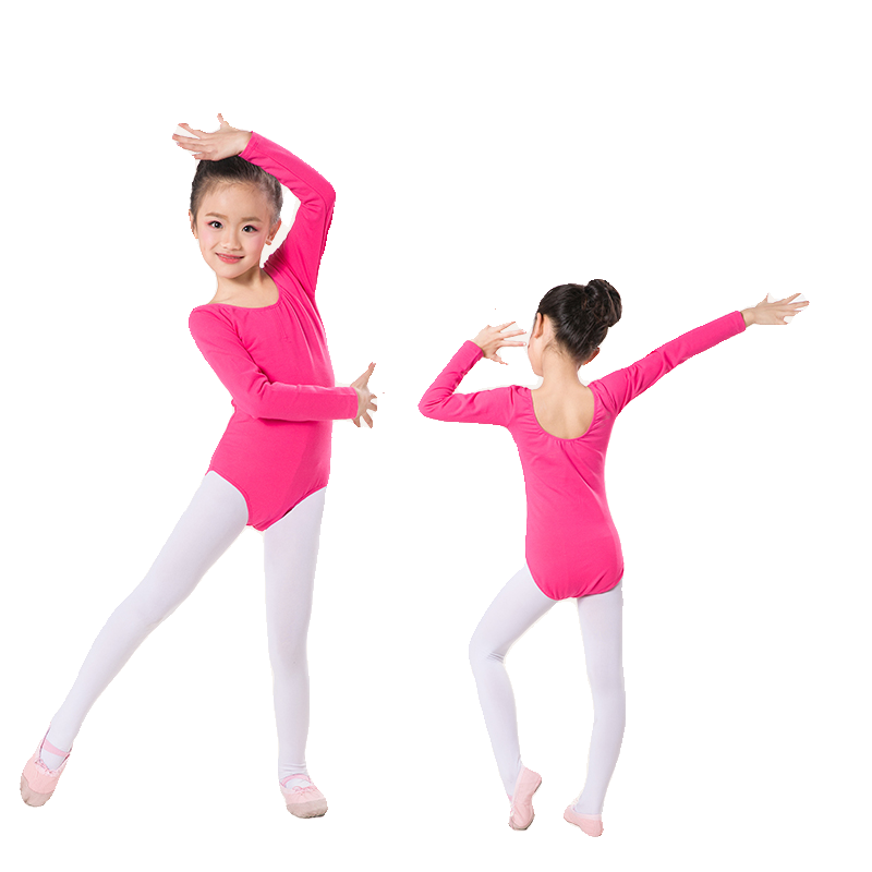 Children's dance service girl ballet dance short -sleeved dancing exercise suit set long -sleeved Chinese dance service opening model