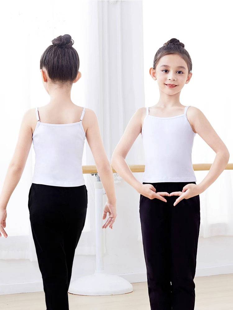 Children's dance clothing inside a base top, girl suspender ballet exercise, Chinese dance gymnastics grade vest