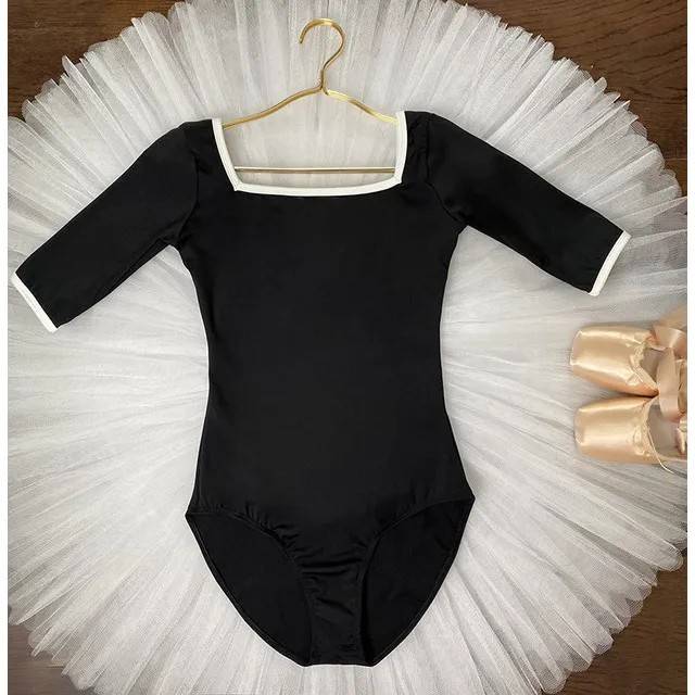 Fang Lian's body service ballet long -sleeved high -sleeved high -crosstick training, gymnastics service gymnastics service, yoga clothing