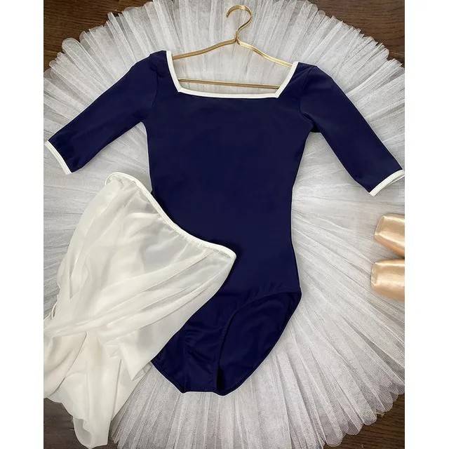 Fang Lian's body service ballet long -sleeved high -sleeved high -crosstick training, gymnastics service gymnastics service, yoga clothing