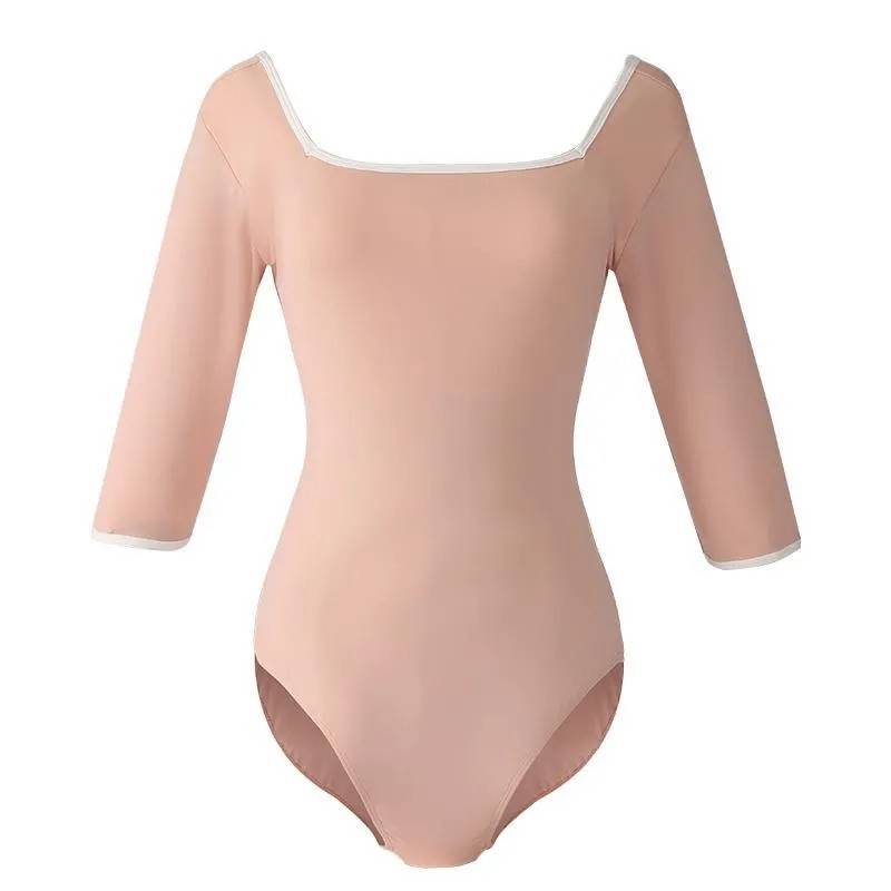 Fang Lian's body service ballet long -sleeved high -sleeved high -crosstick training, gymnastics service gymnastics service, yoga clothing