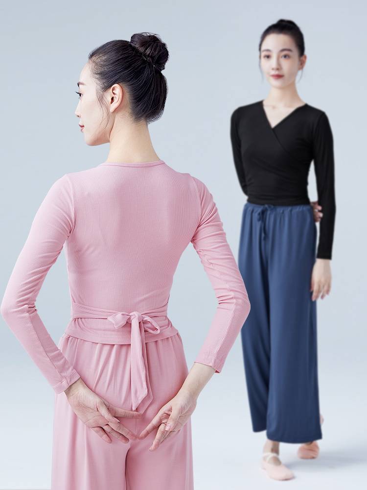 Dance service top female long -sleeved ballet practice service spring adult modern dance body service figure sweater jacket