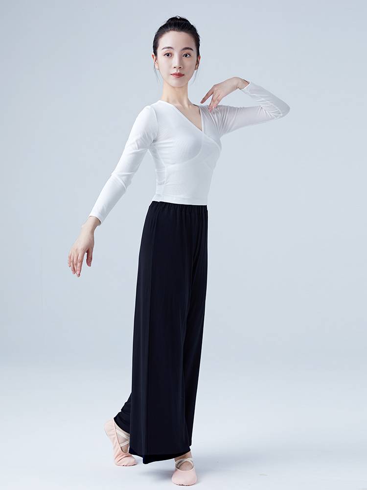 Dance service top female long -sleeved ballet practice service spring adult modern dance body service figure sweater jacket