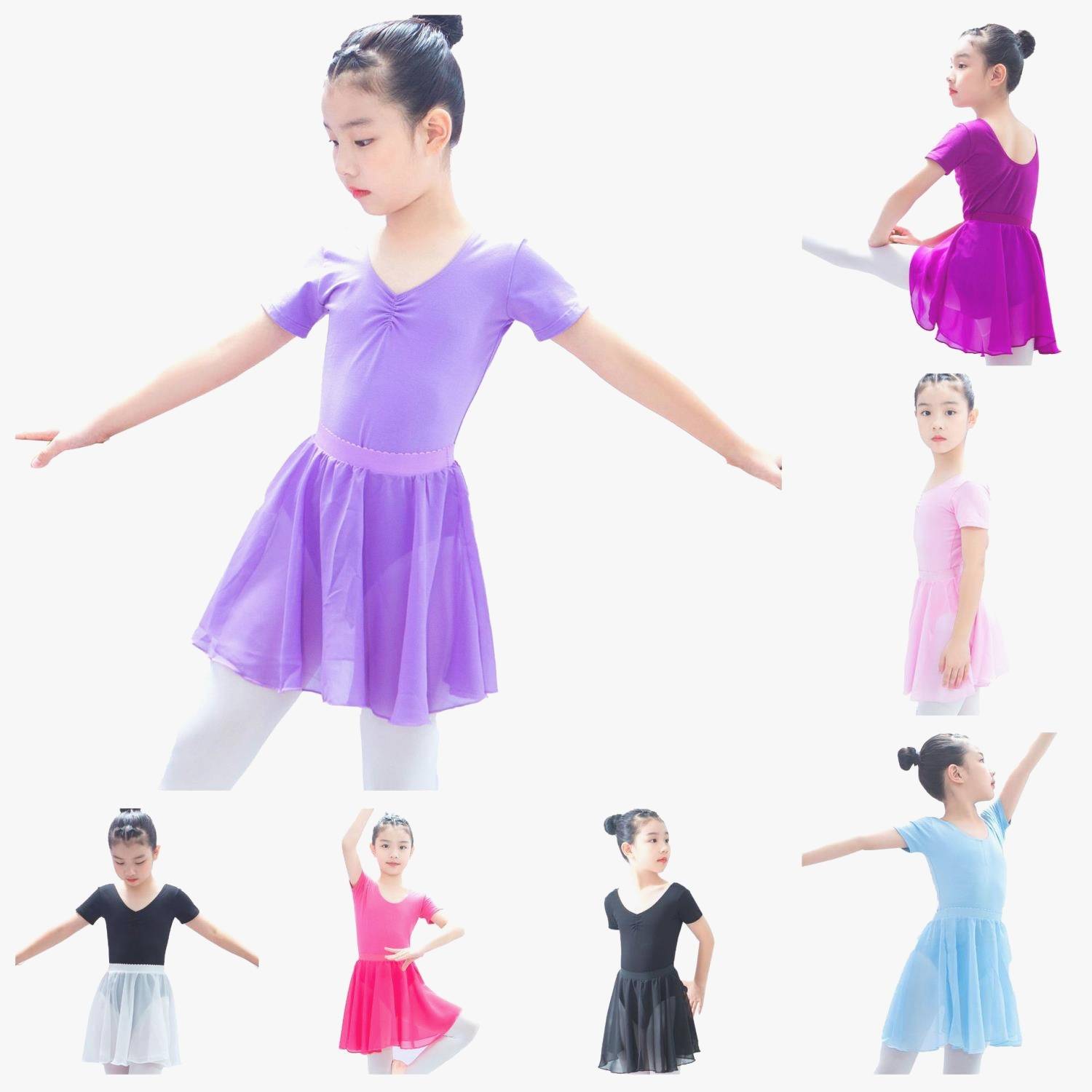 Children's dance chiffon skirt Girls versatile skirt girl loose skirt practice apron white dance skirt