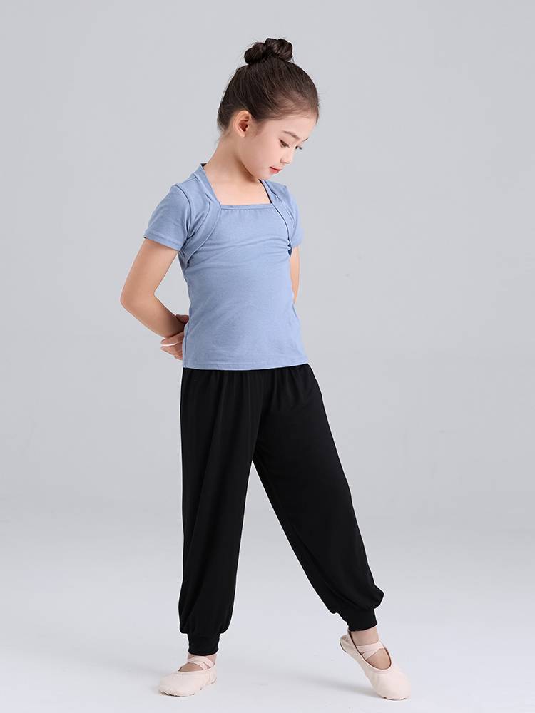 Children's dance clothing, clothing, short -sleeved body service, children's ballet exercises