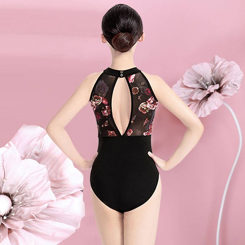 Spot adult ballet clothes printed vest T service summer dance service female art test exercise gymnastics uniforms