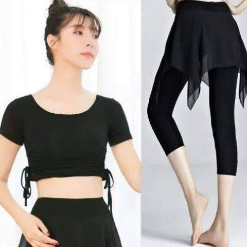 , High -end temperament dance training type female long -sleeved suit ballet tutor clothing shape high -end