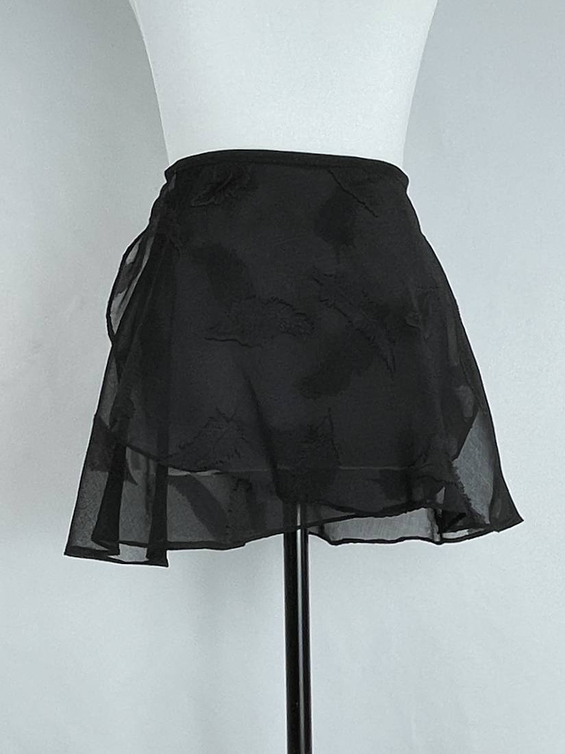 Ballet dance skirt Black feathers, one -piece band skirt adult daily dance training base training performance skirt