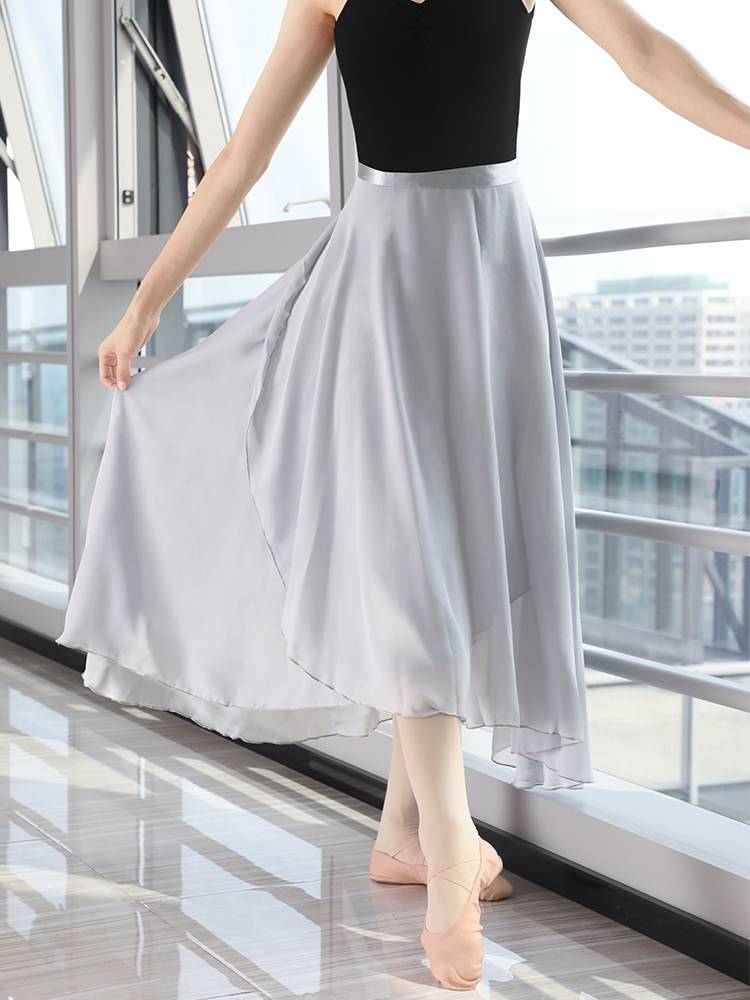 Ballet dance dance practice half -body skirt, a piece of black gymnastics, gymnastics, lace teacher long skirt classical dance