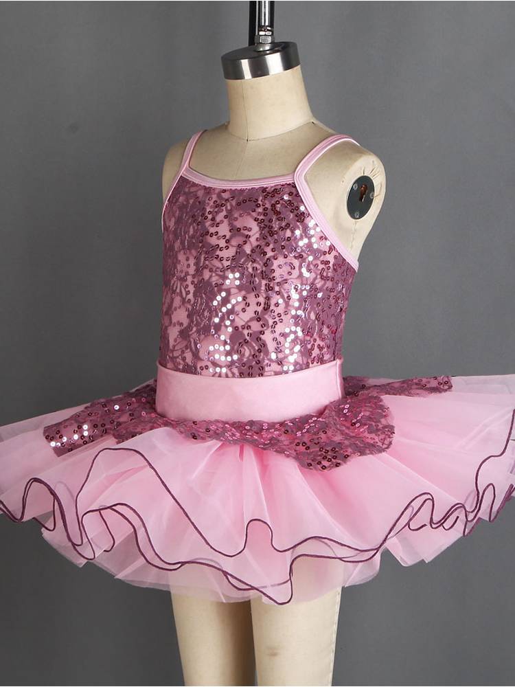 Ballet performance service children's competition dance dance Douaka purple professional performance TUTU skirt sequins ballet skirt