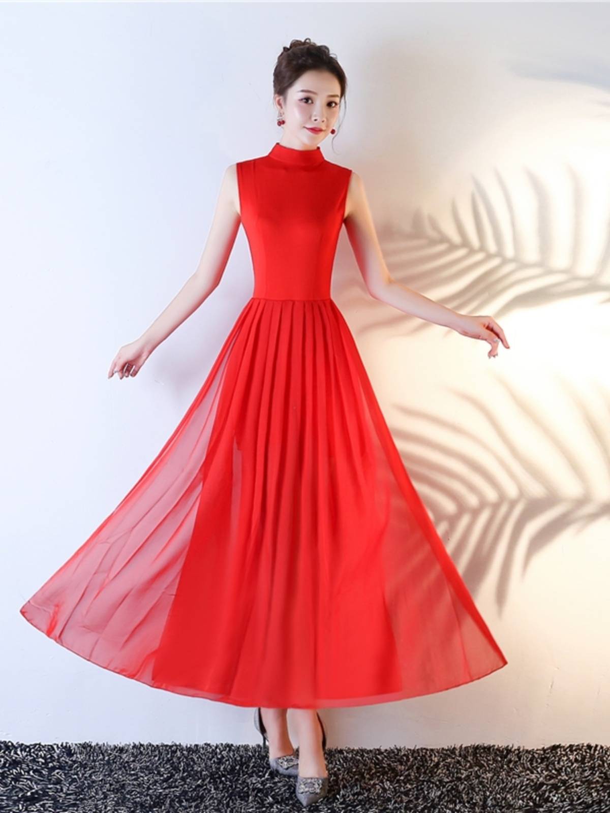 The new white Fanghua same modern dance venelon skirt show dance service performance service ballet dance service girl