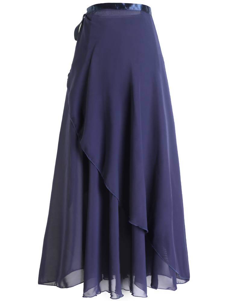 Dance skirt, skirt dance dance skirt, black chiffon black long skirt white one -piece ballet skirt classical dance