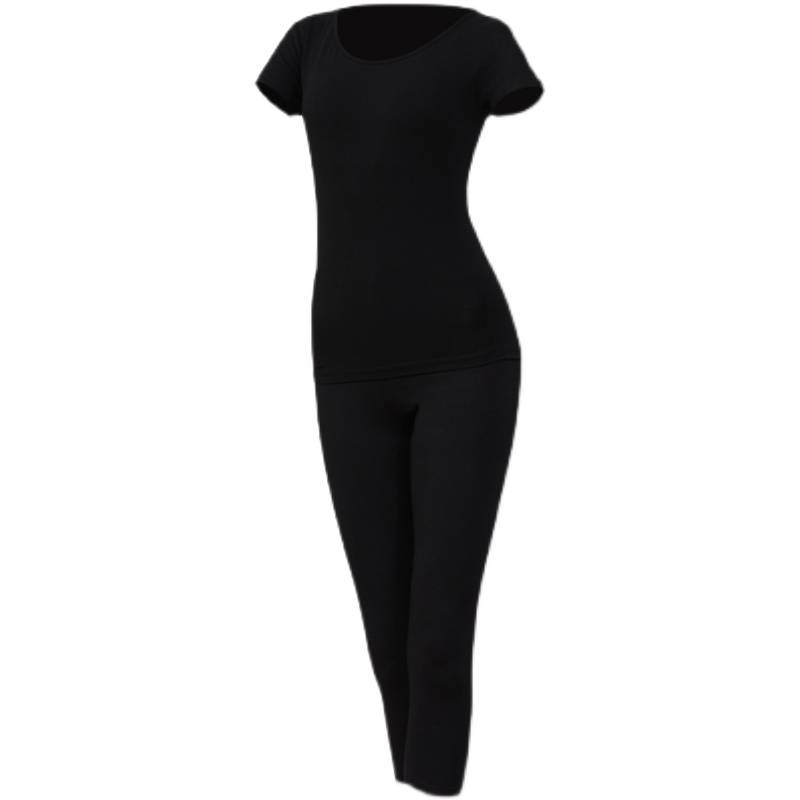 Dance service female adult tight leggings Latin modern body round neck top training ballet suit practice uniform
