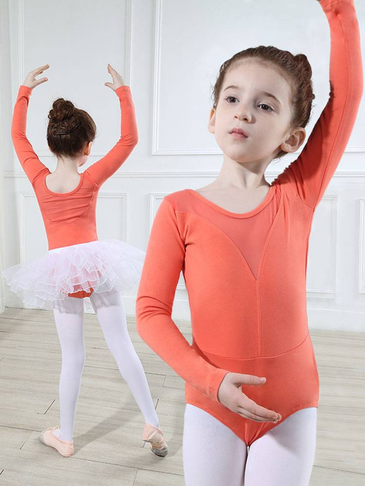 Children's dance service girl ballet skirt practicing dancing summer short -sleeved children's gymnastics suits Chinese dance body clothes