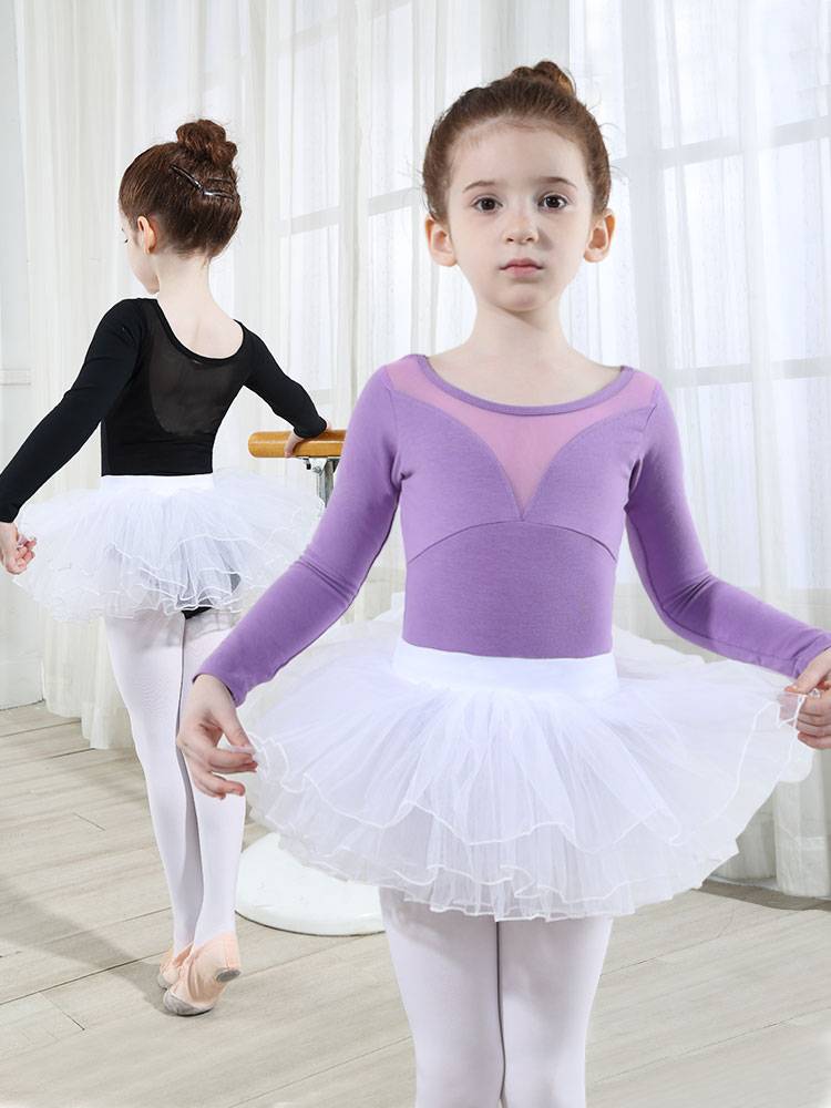 Children's dance service girl ballet skirt practicing dancing summer short -sleeved children's gymnastics suits Chinese dance body clothes