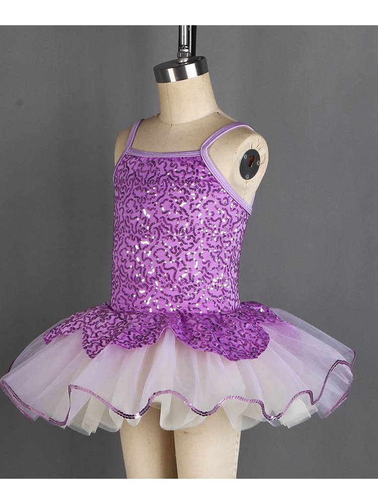 Ballet TUTU skirt Children's Women's Professional Competition Dance Clothes Short Skirt Purple Puff Skirt Sequenant Ballet Performance Services