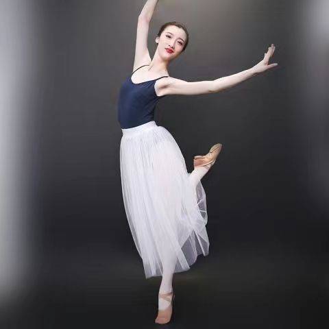 White gauze skirt Ballet Children's Dance Dance Performance Practice Puff of Panto Skirt Adult Long Skirt TUTU Skirt
