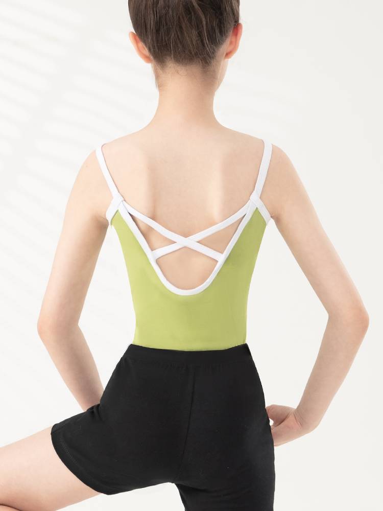 Children's dance practice service female connecting body clothes -shaped dress band Chinese ballet professional gymnastics performance suit suits