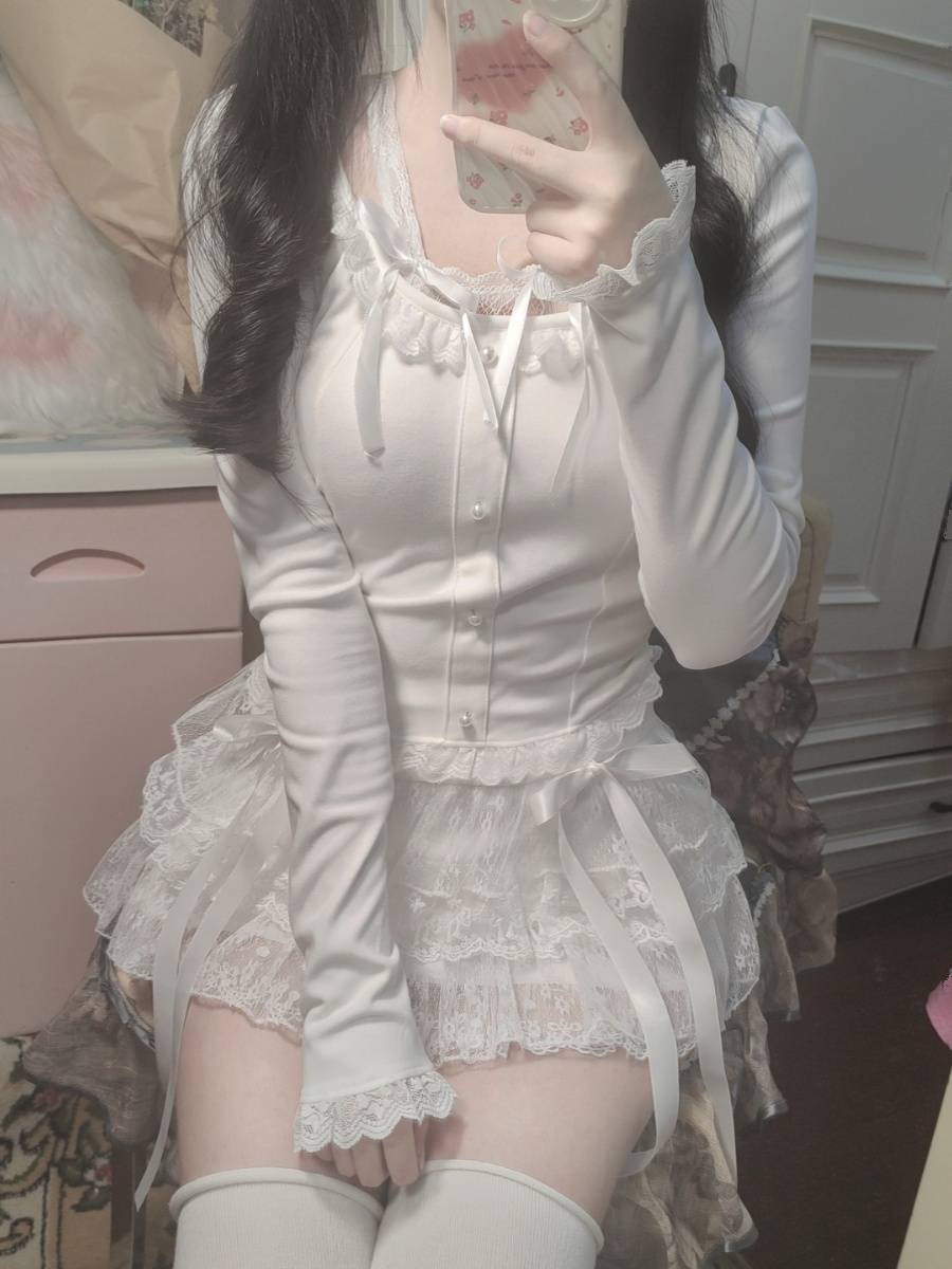 Spot sweet girl lace cake panton skirt ballet fairy white pure desire hot girl pleated skirt