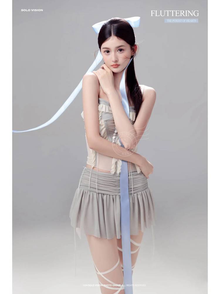 Photo studio Korean small fresh pure desire ballet girl photo atmosphere sense, butterfly princess portrait art photo clothing