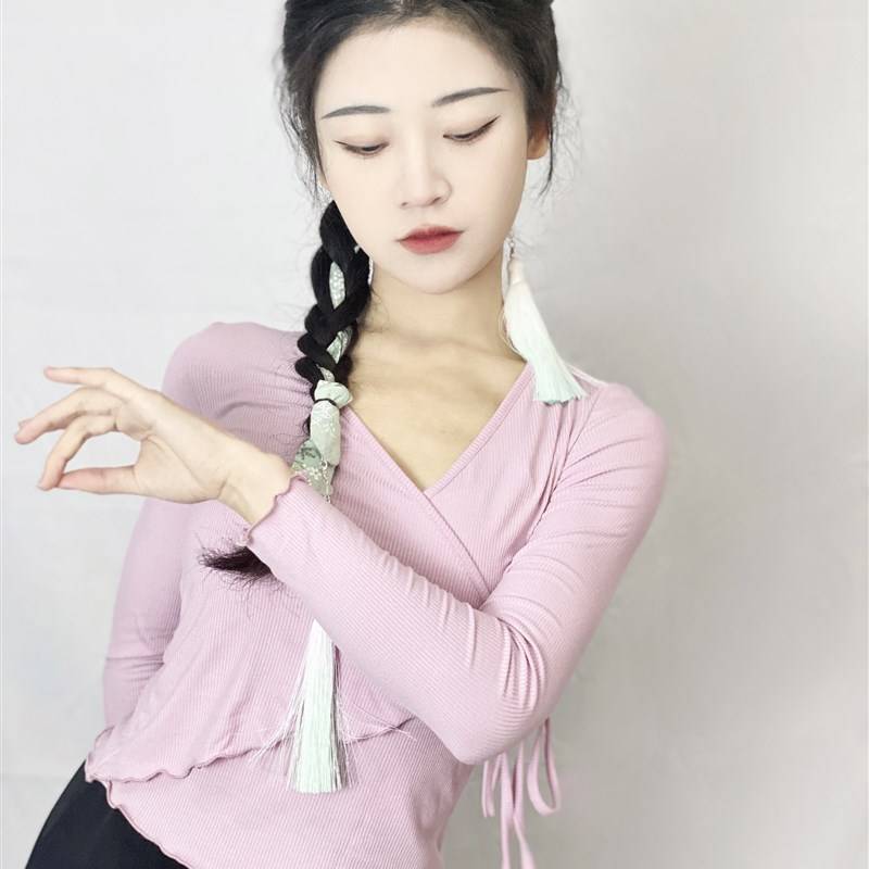 Modern Dance Classical Practice Services Spring and Autumn Yoga Ballet Base Training Dance Dance Series Pure W Cotton Top Girls