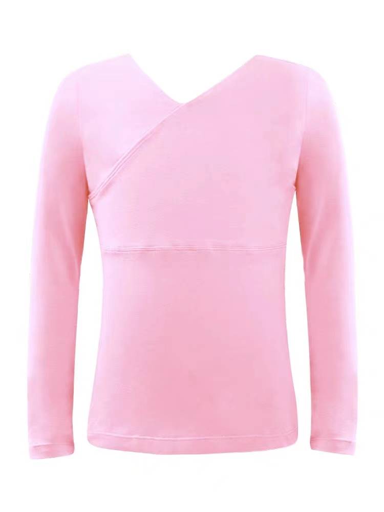 Dance service children's summer short -sleeved exercise girl Chinese dance training clothes pink top tight pants suit
