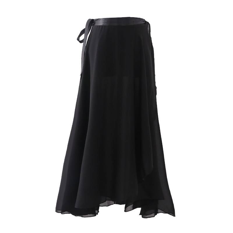 Dance hip skirt dancing a piece of dress with a skirt adult chiffon training skirt ballet V dance body clothes