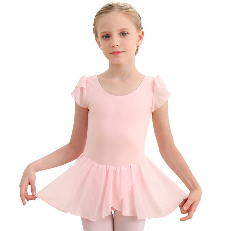 Dance service children girls and girls summer ballet skirt short -sleeved Chinese dance exercise clothes little girl dancing body clothing