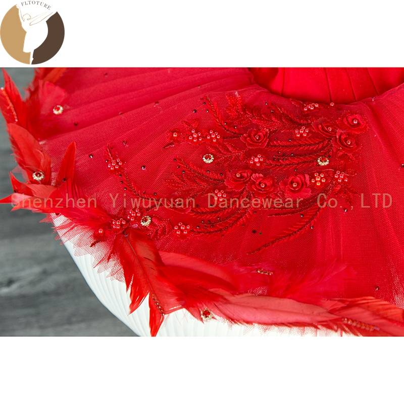 Fltoture ballet TUTU skirt female adult children's professional competition performance clothing red dance skirt performance clothing