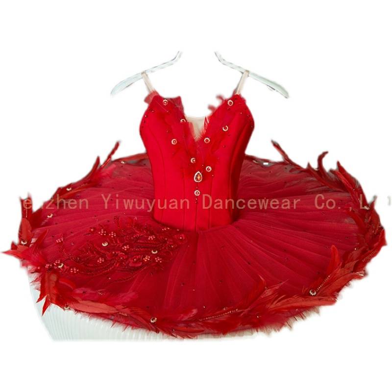 Fltoture ballet TUTU skirt female adult children's professional competition performance clothing red dance skirt performance clothing