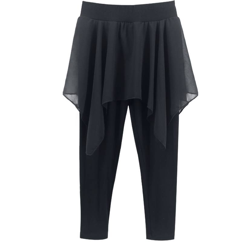 Children's dance service girl spring and autumn black dance pants girls high waist practice tight pants ballet pants skirt pants