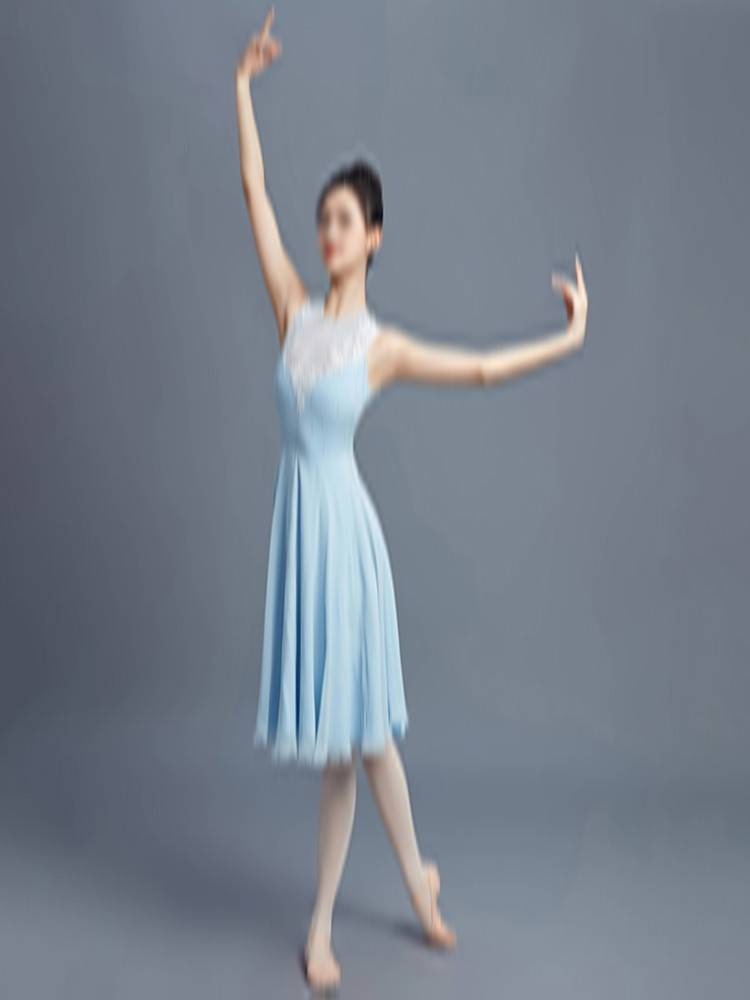 Modern Dance Student "Class" the same sleeveless dress, short skirt, elegant yarn skirt performance performance show
