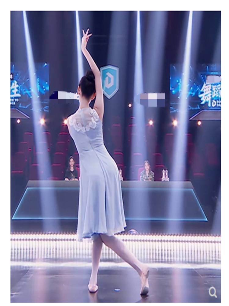 Modern Dance Student "Class" the same sleeveless dress, short skirt, elegant yarn skirt performance performance show