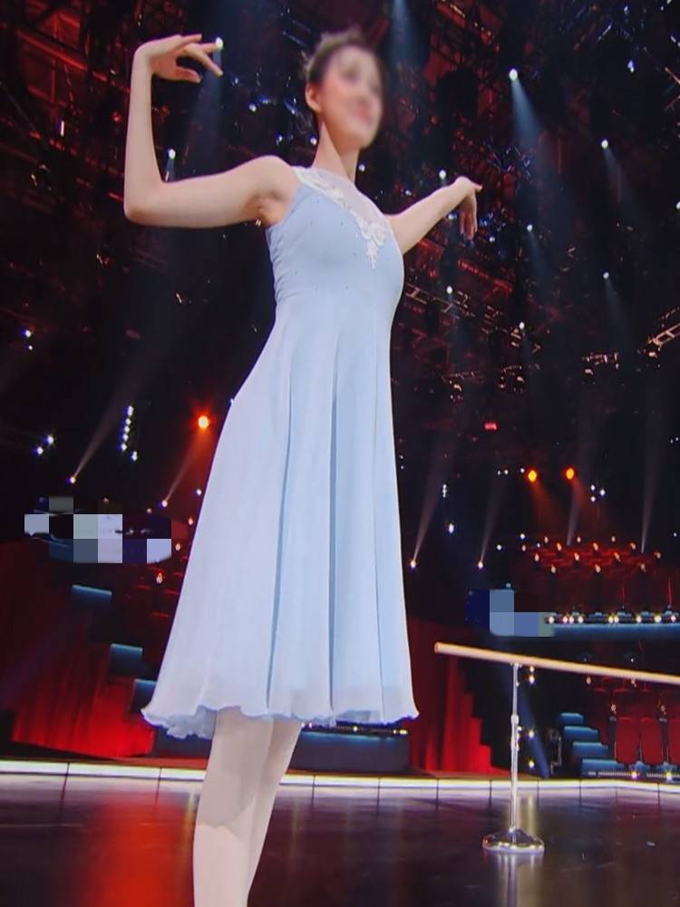 Modern Dance Student "Class" the same sleeveless dress, short skirt, elegant yarn skirt performance performance show