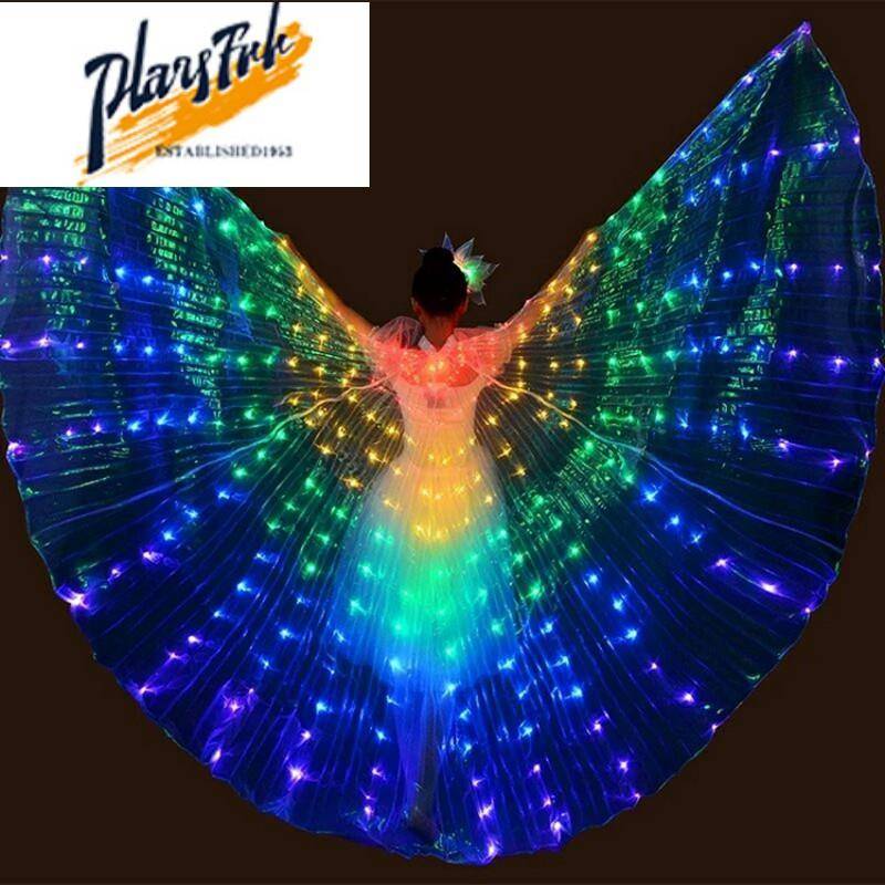LED glowing wings performance, belly dance cloak cloak, fluorescent butterfly dance adult female ballet watch show
