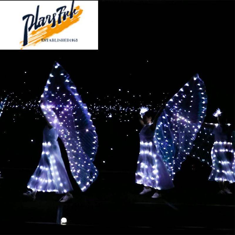 LED glowing wings performance, belly dance cloak cloak, fluorescent butterfly dance adult female ballet watch show