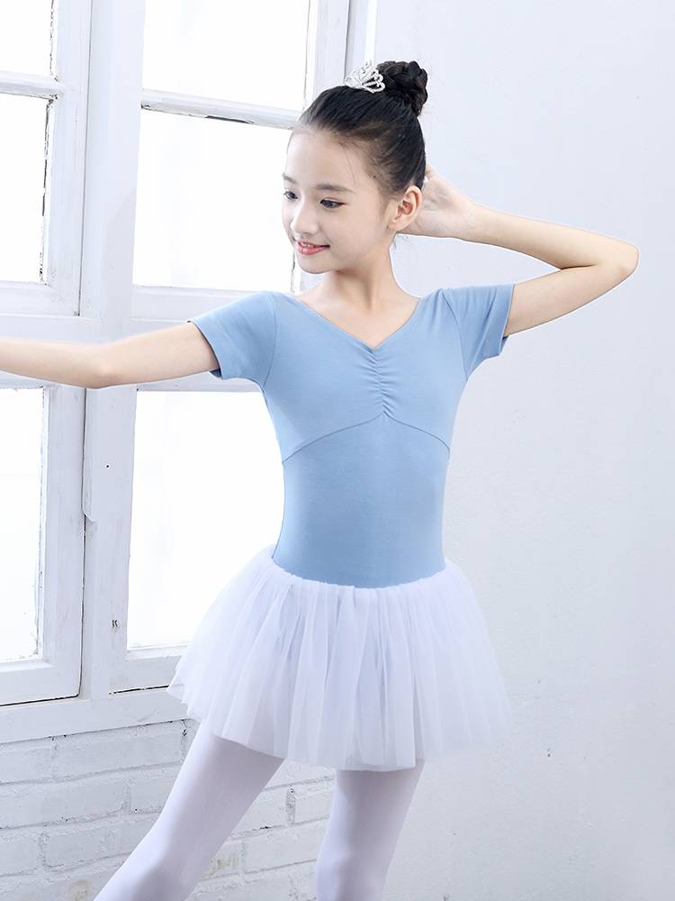 Children's dance service girl practice service ballet skirt children dancing clothes, children's conjoined physical fit