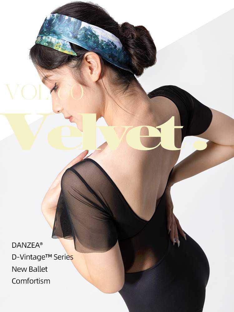 Danzea short -sleeved dance velvet ballet conjoined adult high -level sense shows thin air yoga professional service girl