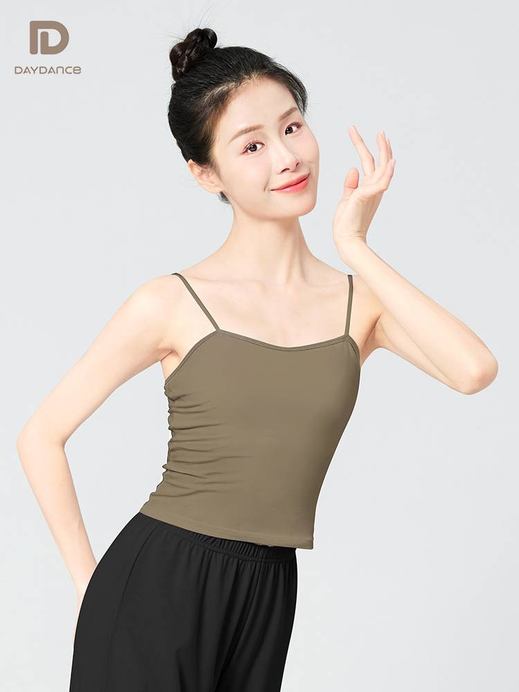 Dance service top female ballet exercises long -sleeved gymnastics suits Chinese dance classical dance outside special shoulder guard summer