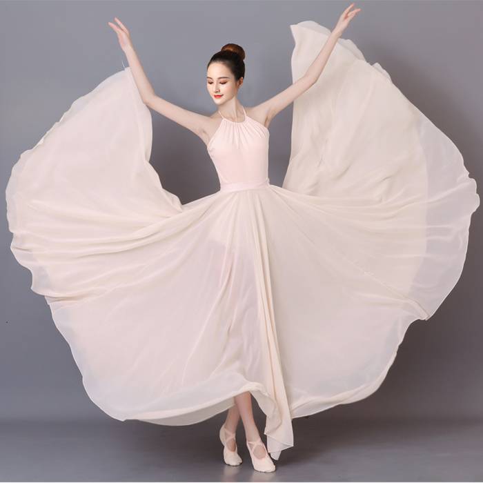 Classical large skirt 720 degrees training gauze skirt, half -body skirt, now opening dance service on behalf of Ballet Xinjiang dance clothing