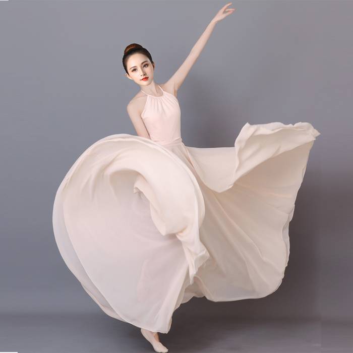 Classical large skirt 720 degrees training gauze skirt, half -body skirt, now opening dance service on behalf of Ballet Xinjiang dance clothing