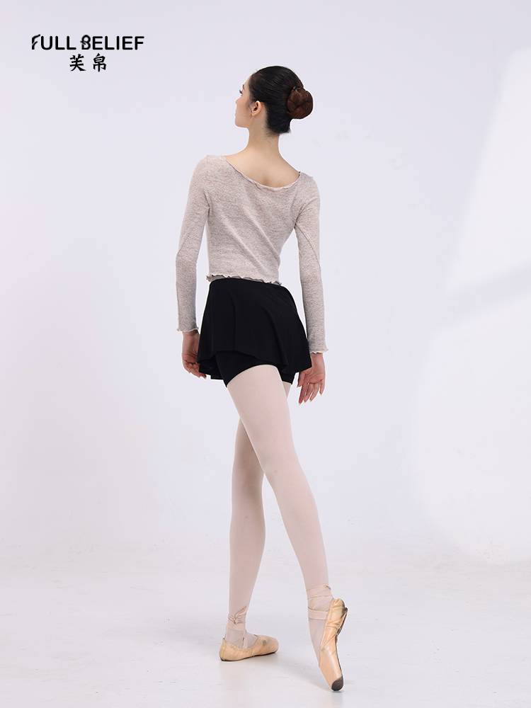 Fuyu ballet dance clothing female adult practice service shape, collar knitted jacket base training dancing performance service