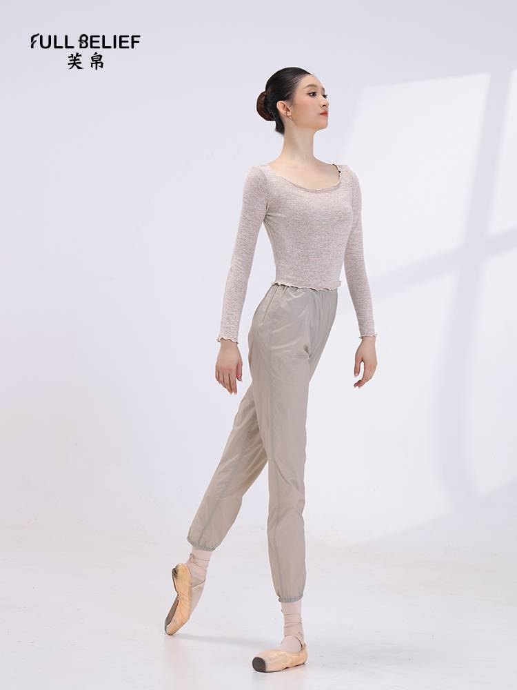 Fuyu ballet dance clothing female adult practice service shape, collar knitted jacket base training dancing performance service