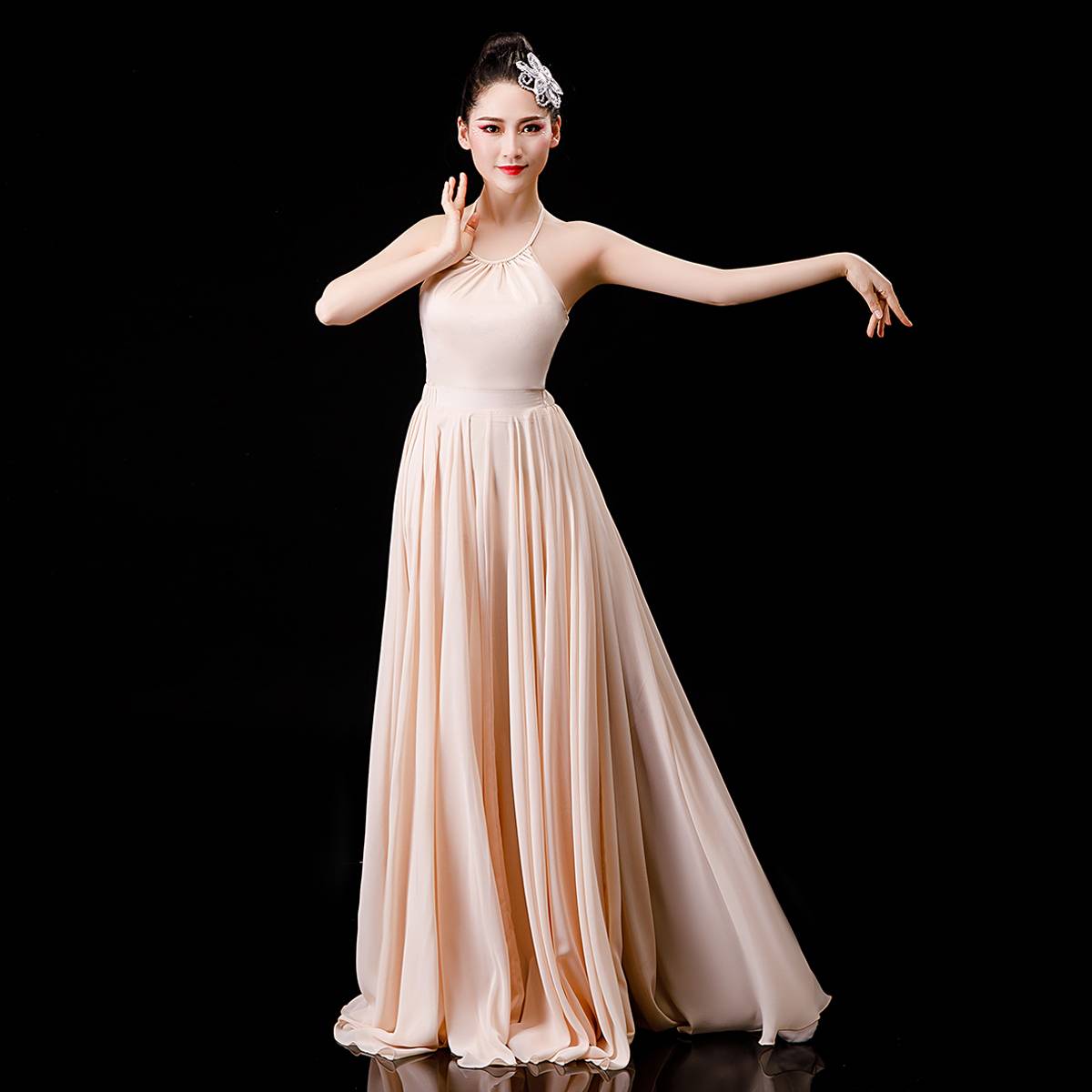 Classical Dance Performance Dance Gine Women 720 degrees big skirt dance clothes elegant ballet modern dance exercise costume clothing