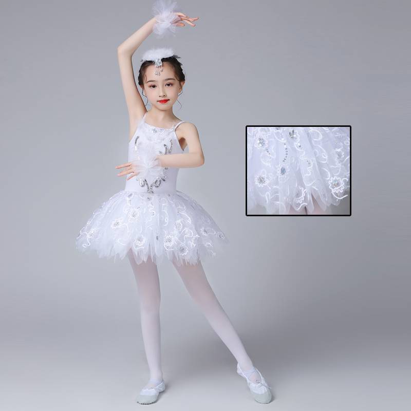 Little Swan ballet dress tutu girl ballet flys, fly to show children harmonious sunshine dance performance clothes