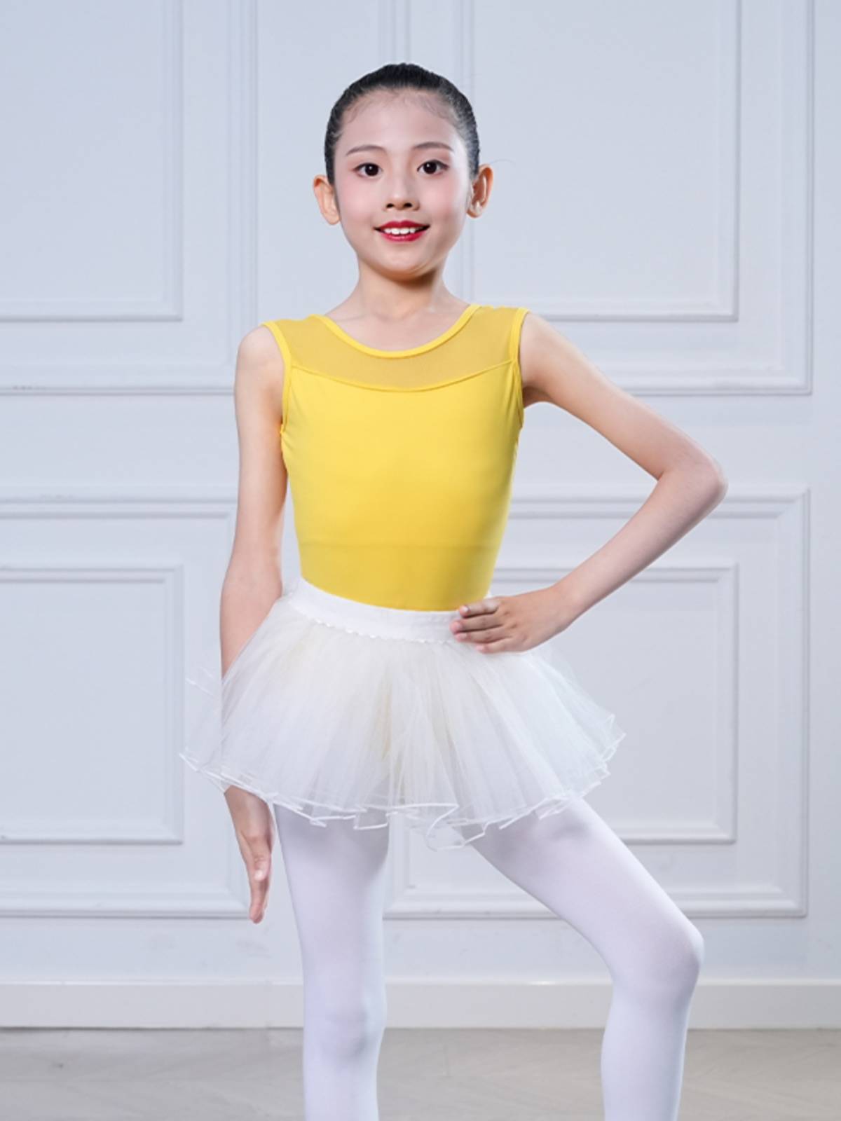Girls Children's Summer Dance Dance Discipline Gonggongfu Sleeveless Skirt Ballet Dance Fita Server Term Terminal Chinese Dance Services