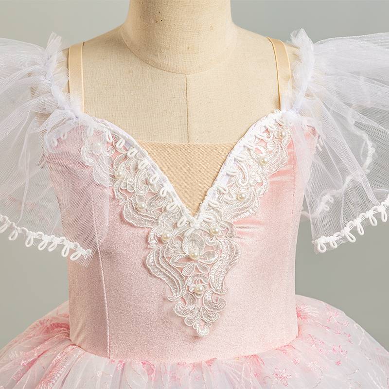 Ballet Performance Server Bolly Blue Puff Children's Competition Professional Dance Server Adult Long Skirt Ballet Skirt