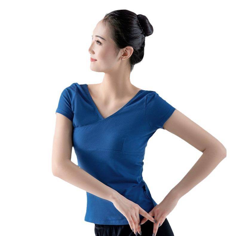 Adult dance practice service female ballet gymnastics uniform cross V -neck model classical yoga tutor professional base training uniform